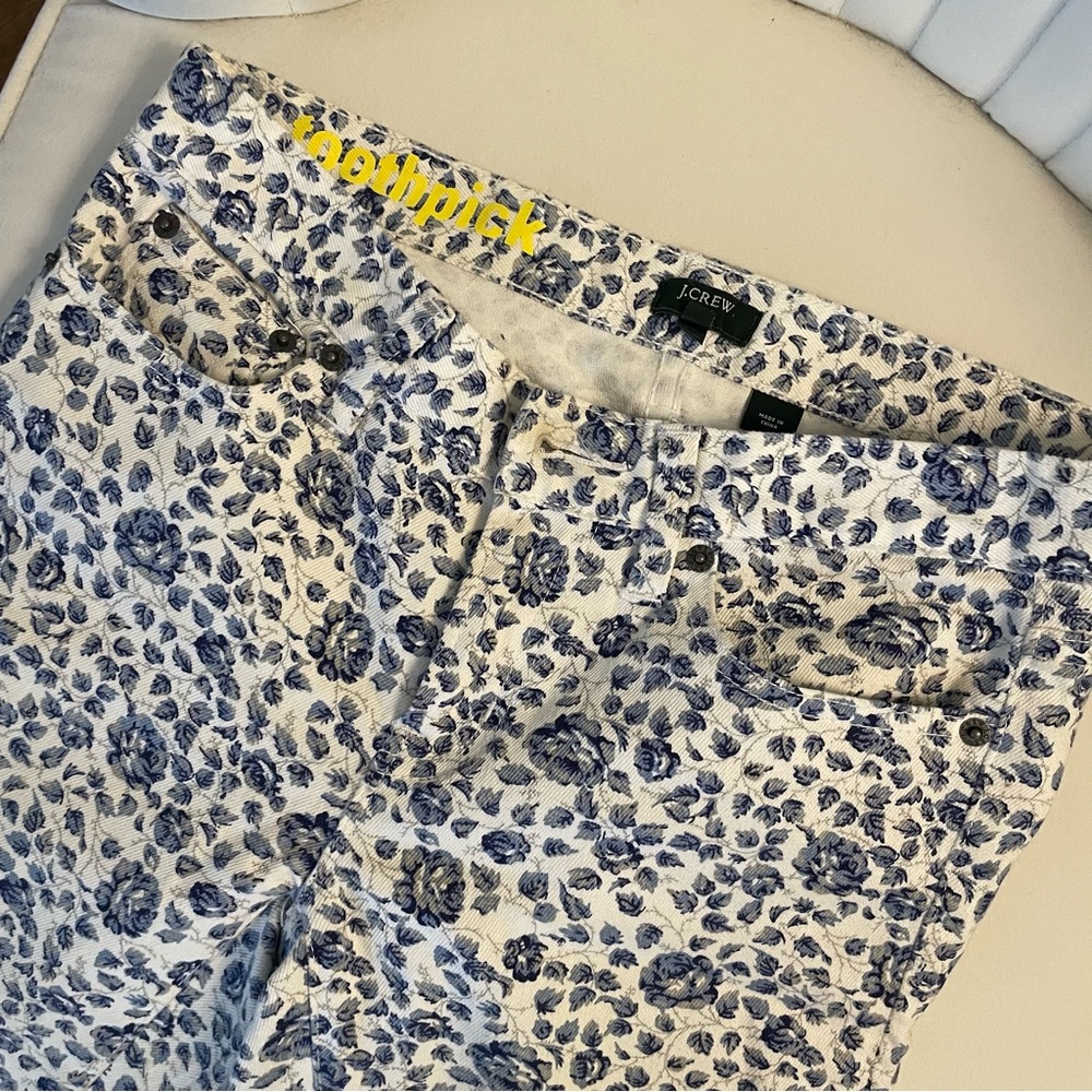 Toothpick Printed JCrew Jeans